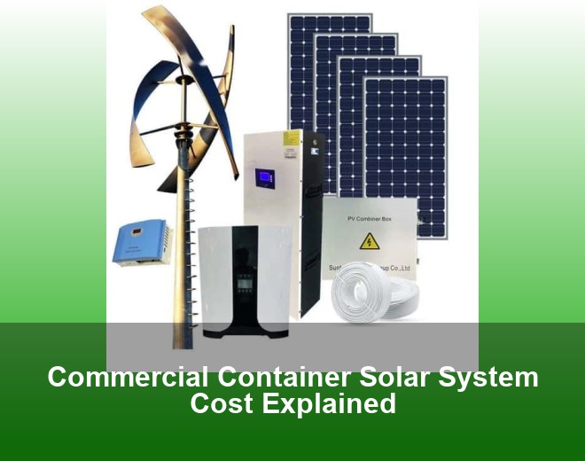 Commercial Container Solar System Cost Explained